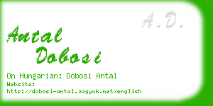 antal dobosi business card